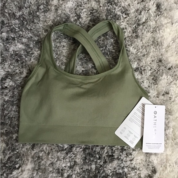 - Aurora scoop bra d-dd green NWT Athleta - Picture 3 of 7